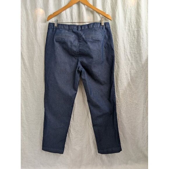 GAP women's 10 regular slim city crop dark denim, work, business, stretch S14 - Picture 3 of 9